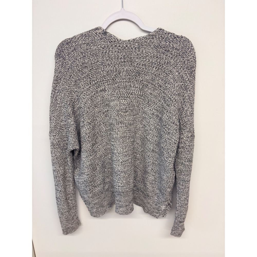 Grannycore Minimalist Marled Knit Cardigan Open Cotton Gap Women L Gray Cozy - Picture 8 of 10